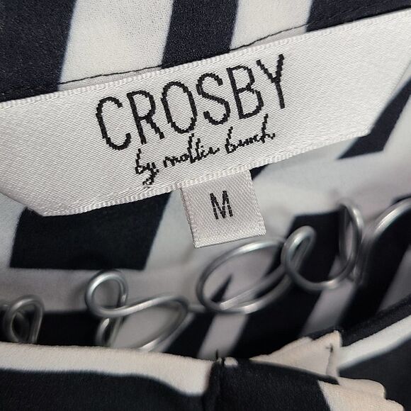 Crosby‎ Geometric Long Sleeve Blouse Size M - Picture 7 of 7